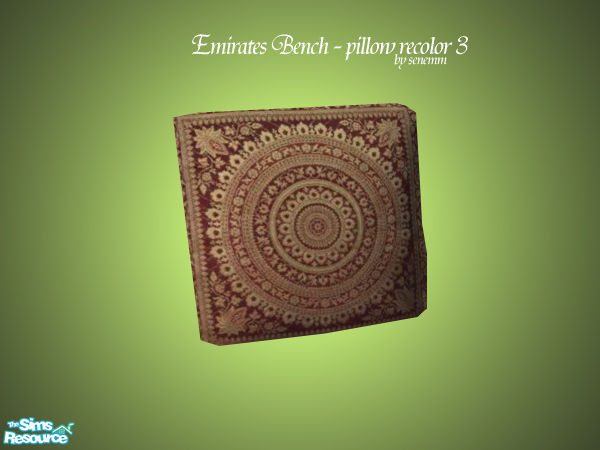 Sims 2 — Emirates Bench recolor 3 by senemm — 