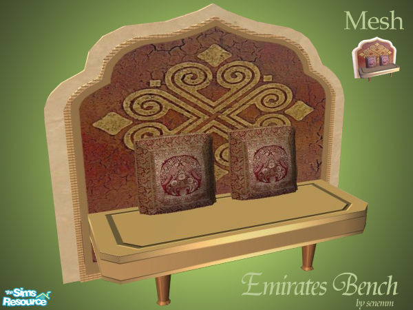 Sims 2 — Emirates Bench by senemm — 