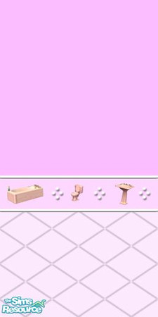 Sims 2 — 'Bathroom Things' Pink Version 1 by devil_shark — This wall is a part of my 'Bathroom Things' Set