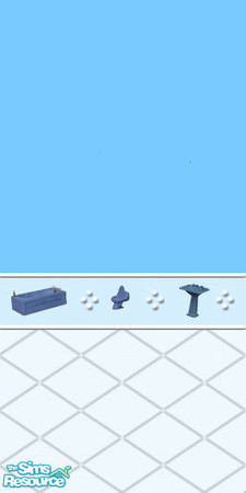 Sims 2 — 'Bathroom Things'  Blue Version 1 by devil_shark — This wall is a part of my 'Bathroom Things' Set