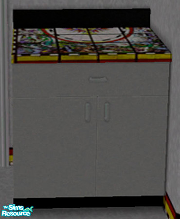 Sims 2 — Stained Glass Counters by ljkane — This lovely dining room uses the light to exploit the unique stained glass