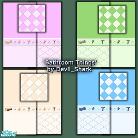 Sims 2 — 'Bathroom Things' by devil_shark — 'Bathroom Things' are the best walls and floors choice for your bathroom =).