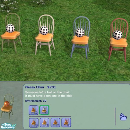 Sims 2 — Chair with Soccer Ball by Dr Pixel — Soccer Ball option for the Chair with Ball 