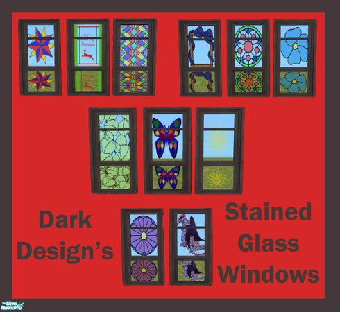 Sims 2 — Dark Design's Stained Glass Windows 01 by Dark_Design — Thanks to Numenor's tutorial on MTS2, Dark Design has