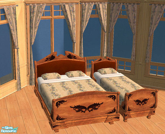 Sims 2 — Garden bedding and curtains texture by TSR Archive — This file is a bedding texture that will also work for