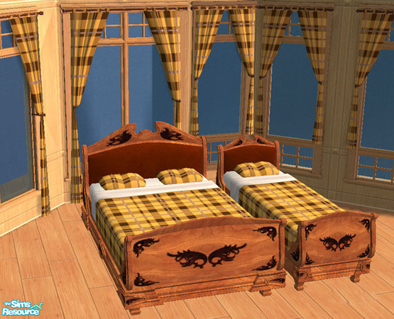 Sims 2 — Plaid bedding and curtains texture by TSR Archive — This file is a bedding texture that will also work for