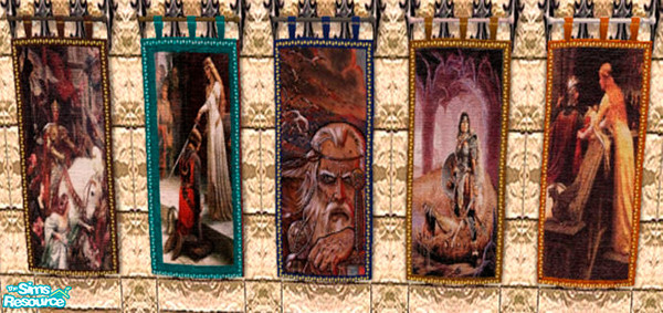 Sims 2 — Mediveal Set 2 by ljkane — This is the second in the sets of Medieval tapestries 