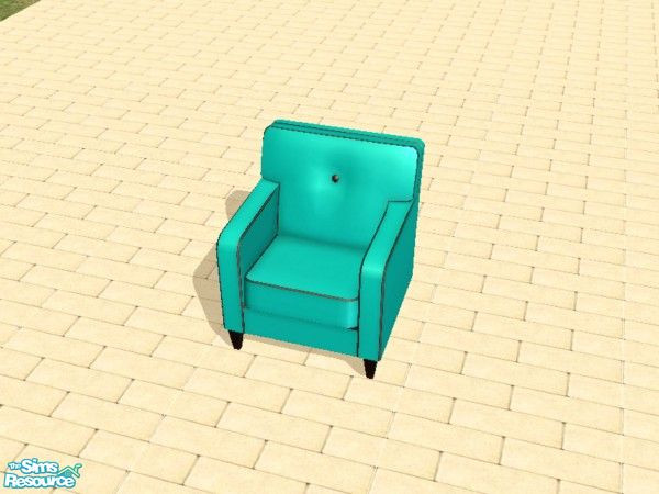 Sims 2 — 21 Blue Suede Chairs - Tropical Blue by dddrake — Hey, that's the name of it, not the color. ;) Made to match