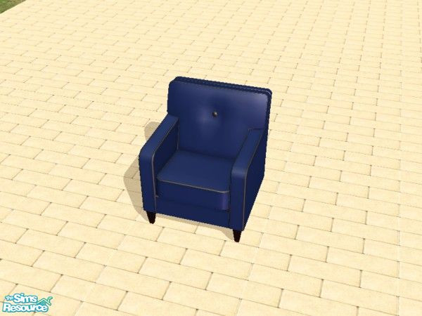 Sims 2 — 21 Blue Suede Chairs - Cornflower Blue by dddrake — Hey, that's the name of it, not the color. ;) Made to match
