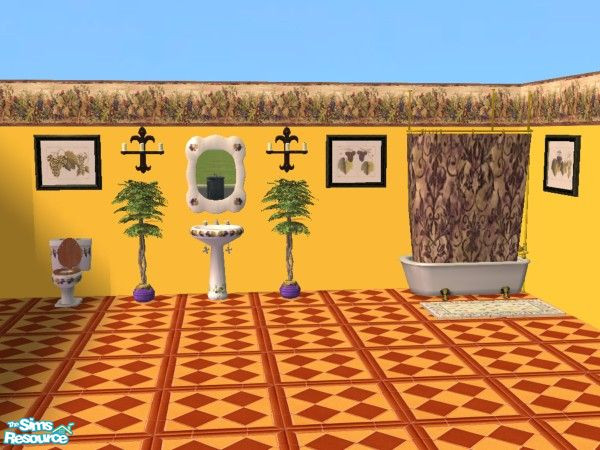 Sims 2 — Maxis Match - Have a Grape Day by c_literati — Custom wall and recolors designed to match the Maxis