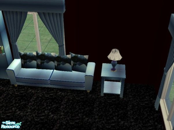 Sims 2 — Peace sofa by ead425 — 9 items: 3 piece picture, bed, bookcase, curtains, dresser,lamps, nite stand, rug set,