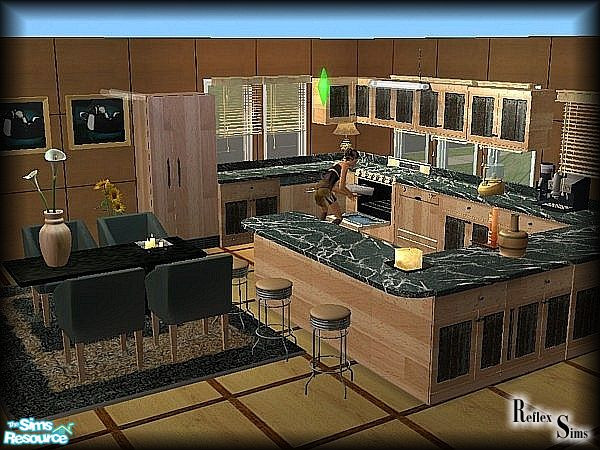 Sims 2 — Barbara Kitchen by Reflexionistin — This is my Barbara Kitchen. I hope you like it! The hanging counters are