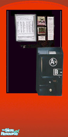 Sims 2 — English Telephone Box - telephone panel by Cyclonesue — Part of my English Telephone Box kit. Place this
