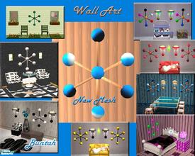 Sims 2 — Wall Art by buntah — This is a collection of modern wall sculptures that look good indoors or outside ... you