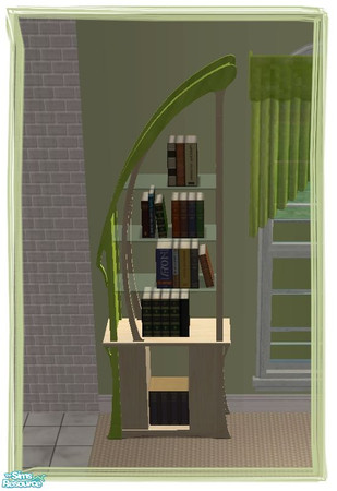 Sims 2 — Fusion Bookcase by Malitia — Part of "Fusion Kitchen & Dining room" Set. 