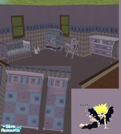 Sims 2 — Hide & Seek Nursery & Bedroom Set by foxybaby3 — A Unisex Nursery to suit both girls & boys!