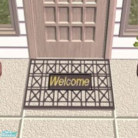 Sims 2 — Filigree Welcome Mat by Raveena — This rug requires Windkeeper\'s \"Rug 1x1 Runner\" mesh file to work