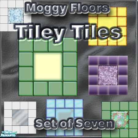 Sims 2 — Tiley Tiles Set of 7 floor tiles by KittenKiss — This set of 7 tiles will hopefully be useful to your home