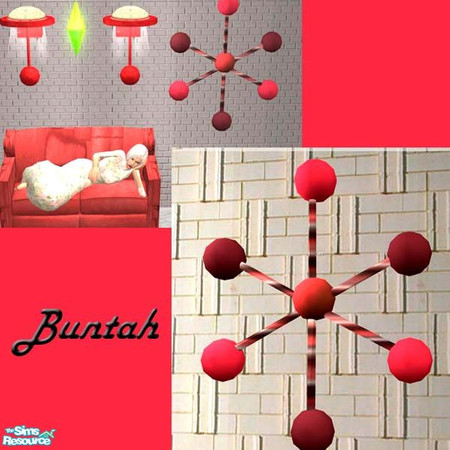 Sims 2 — Red Wall Art by buntah — This requires the base mesh file in this set.