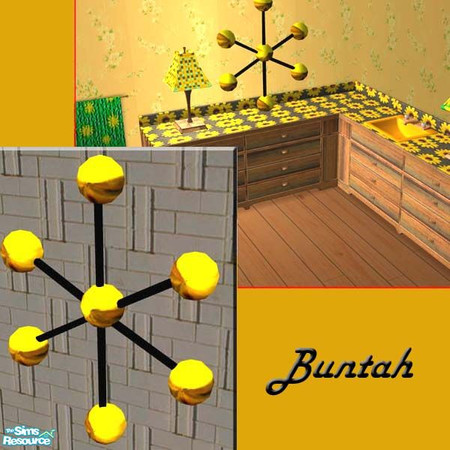 Sims 2 — Black & Gold Wall Art by buntah — This requires the base mesh file in this set.