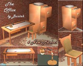 Sims 2 — The Office by buntah — This set includes four new meshes. Watch for recolors coming soon, but download the