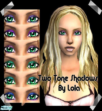 Sims 2 — Two Tone EyeShadow by Lola — A set of two tone lidded eyeshadows... Enjoy!