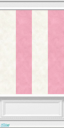 Sims 2 — Pretty Pink Livingroom Pink & White Satin Stripe Wall by Henwen — 