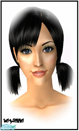 Sims 2 — Emphaseyes - Eye Shadow - BlueGreen by tdyannd — One of two striped eye shadow colors in a set. 