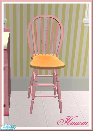 Sims 2 — Pretty Pink Kitchen Barstool Quaint Pink by Henwen — 