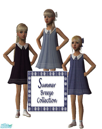 Sims 2 — Summer Breeze Collection by giasims — Three summer dresses for girls