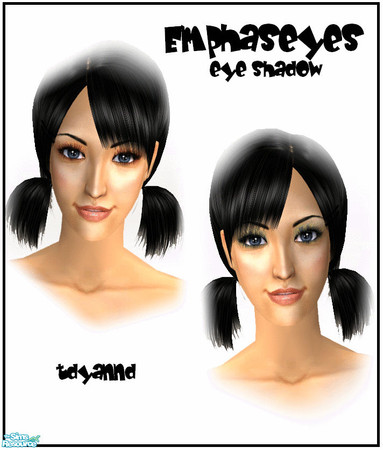 Sims 2 — Emphaseyes - Eye Shadow by tdyannd — A set of two striped eye shadow colors. 