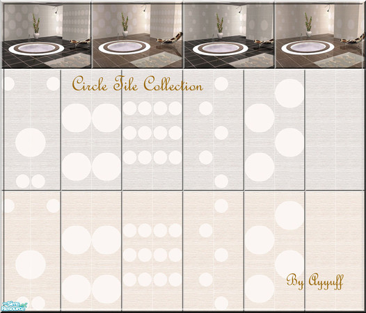 Sims 2 — Circle Tile Collection by ayyuff — Included:12 modern tiles.... Cost:2 