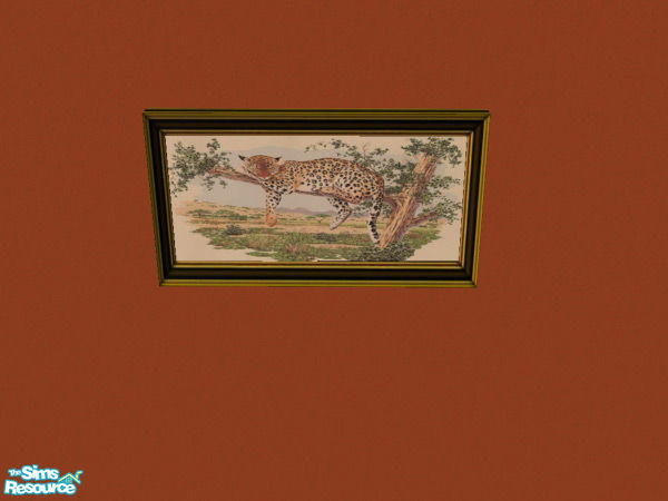 Sims 2 — Lazy Leopard by Eboluh — A beautiful recolour of the Oil \"Fantasy Scape\" picture, the perfect