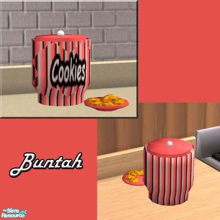 Sims 2 — Red Cookie Jar by buntah — This requires the mesh file in this set.