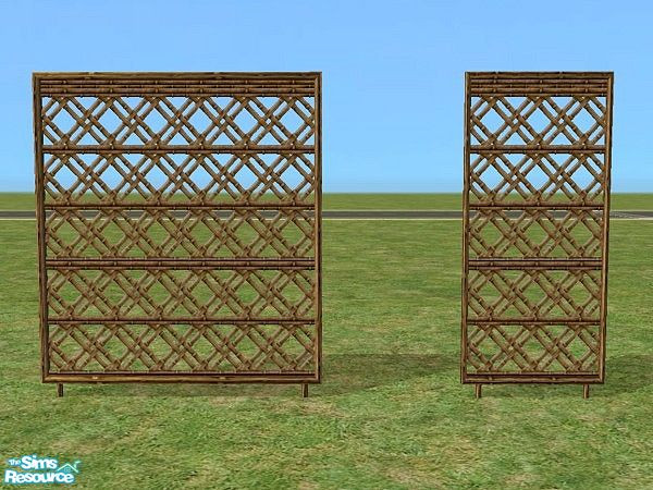 Sims 2 — Garden Privacy Screens by Bitzybus — *recolor* Screens to make the garden a little more private for your sims.