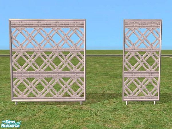 Sims 2 — Garden Privacy Screens by Bitzybus — *recolor* Screens to make the garden a little more private for your sims.