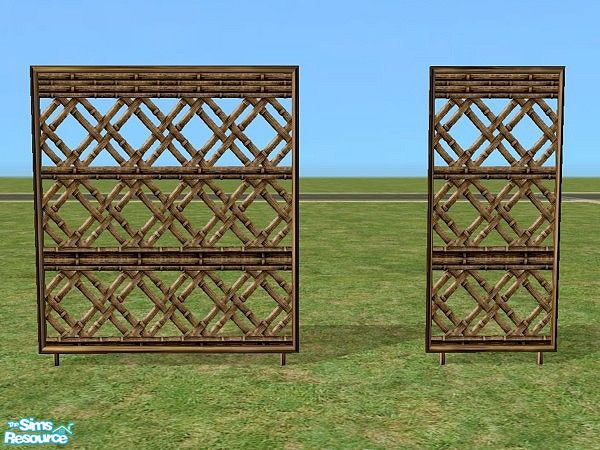 Sims 2 — Garden Privacy Screens by Bitzybus — *recolor* Screens to make the garden a little more private for your sims.