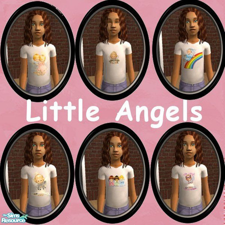 Sims 2 — Little Angels T-shirt by TSR Archive — 6 little angel T-shirts for your little Sim angel. 