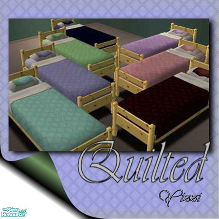 Sims 2 — Quilted Bedding by Yizzi — Quilted bedding in 7 basic colors. More colors available if I think there's intrest. 