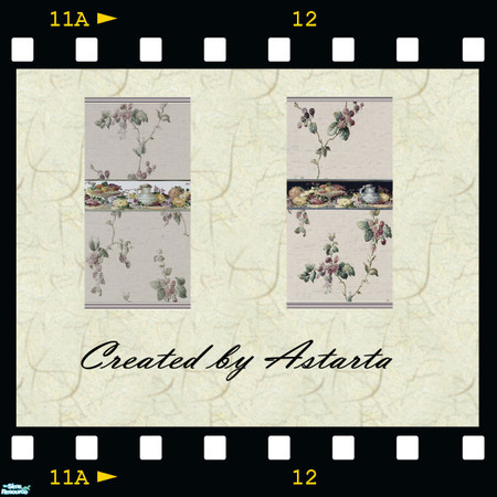 Sims 2 — Kitchen set 2 by Astarta — A antique looking wallset for the kitchen - for the price concerend sim