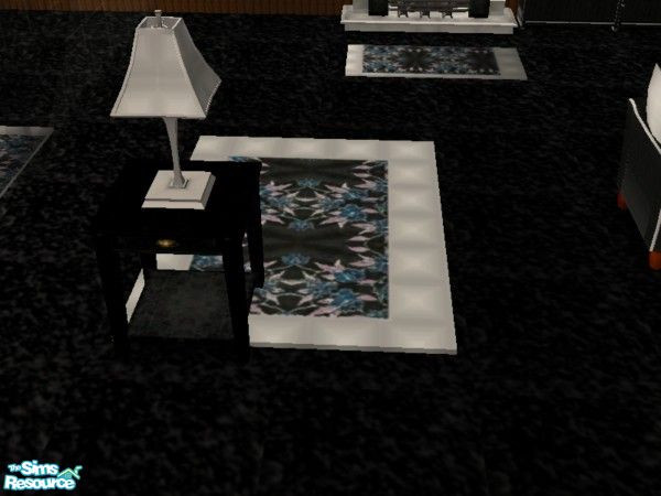 Sims 2 — Black Natural lamps by ead425 — 13 items, 1 wall: carpet is black shag from batman bedroom: bookcase, coffee