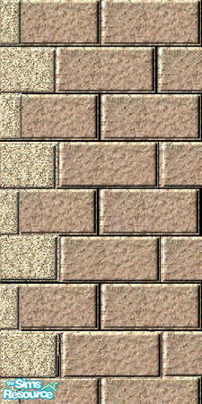Sims 2 — Larnach Block Left Accent by luvs10s — Brick wall used in Larnach castle, a submission for the Famous Landmark