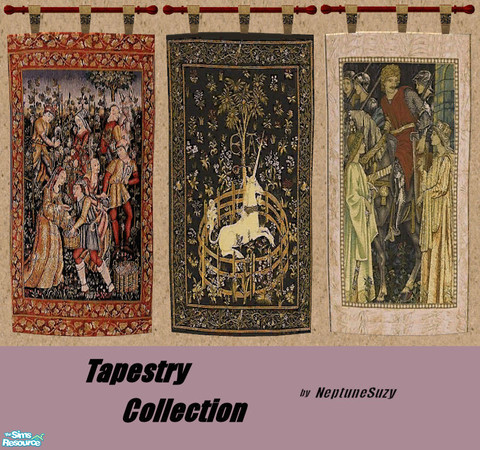 Sims 2 — NSC Tapestry Set1 by Neptunesuzy — A set of three beautiful classic tapestries! Enjoy! (*****TSRAA Member) 