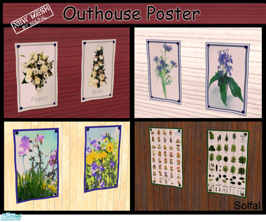 Sims 2 — Outhouse Poster by solfal — Poster that match the outhose set