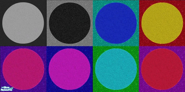 Sims 2 — Dots by twizzlehomizzle — Set of 8 carpets with dots