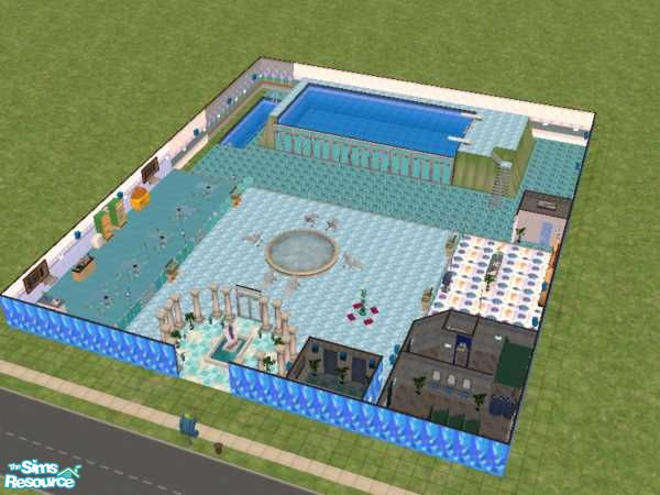 Sims 2 — Simcuarium by Mystique_Nazz — The simscuarum is here!!! Watch your sims swim. Includes lockers, bathrooms,