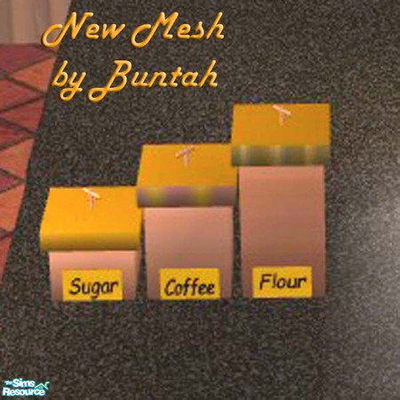 Sims 2 — Square Canisters NEW MESH by buntah — This is the mesh file for the square version of the canisters. It's