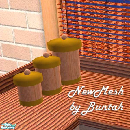 Sims 2 — Round Canisters NEW MESH by buntah — This is the mesh file for the round version of the canisters. It's