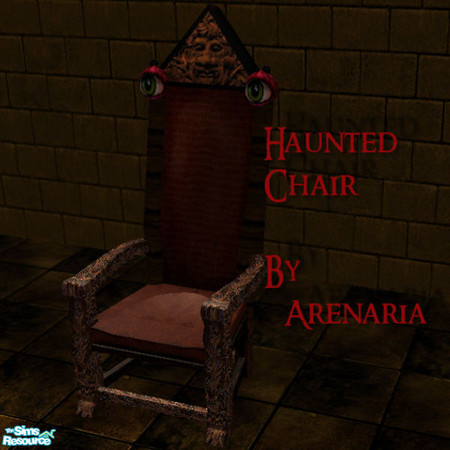 Sims 2 — Haunted Throne Chair by arenaria — It's magick..it's haunted, sit in it at your own risk! The chair knows all