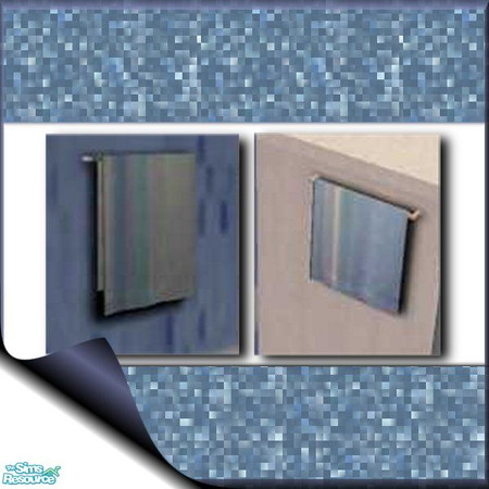 Sims 2 — Blue Dragonfly White Towel by Yizzi — **Must have Small Towel or kitchen counter mesh by Windkeeper**